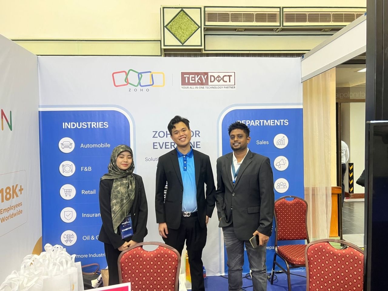 TekyDoct team at a Zoho partner event in Brunei