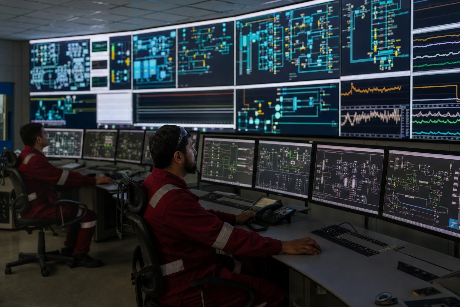 Developer working at a monitor building a custom business application.